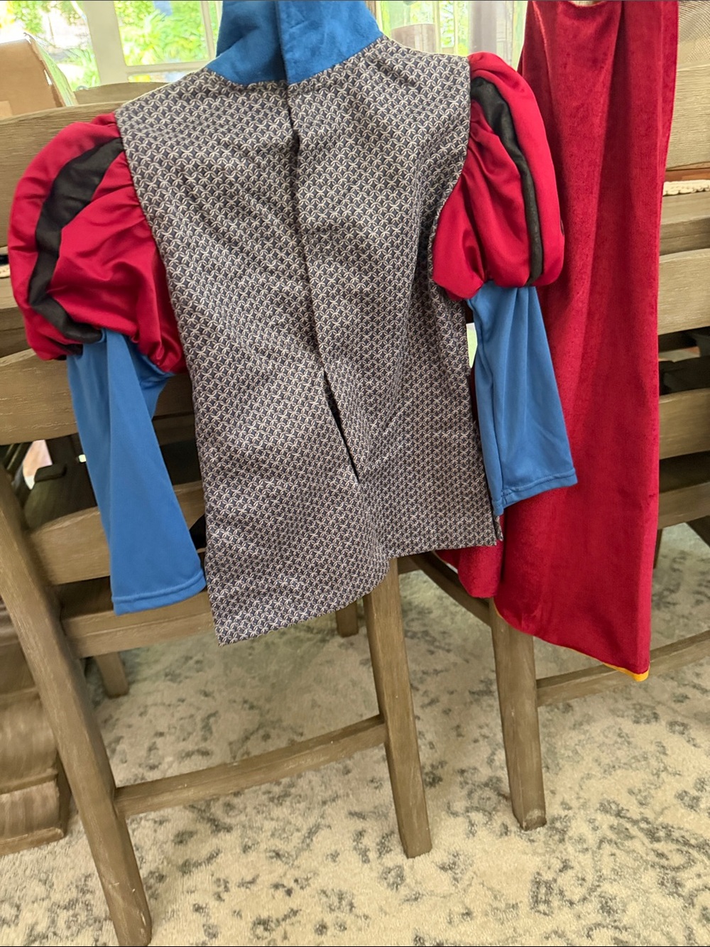 Disney Prince Phillip Costume in Blue, Red & Gold - Picture 10 of 11